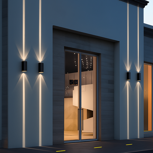 6W 10W 20W Outdoor LED Wall Lights Up and Down Narrow Beam COB Aluminium Wall Sconces Porch Light Garden Waterproof Spotlight