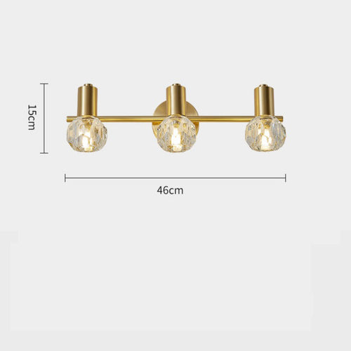 Applique murale LED en cristal luxury doré Altesse
