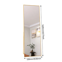 1620x530mm gold full-length mirror,vertical,suspended or wall mounted mirror with bracket,made aluminum alloy rectangular frame