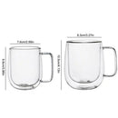 Tasse double paroi verre borosilicate avec anse thermique