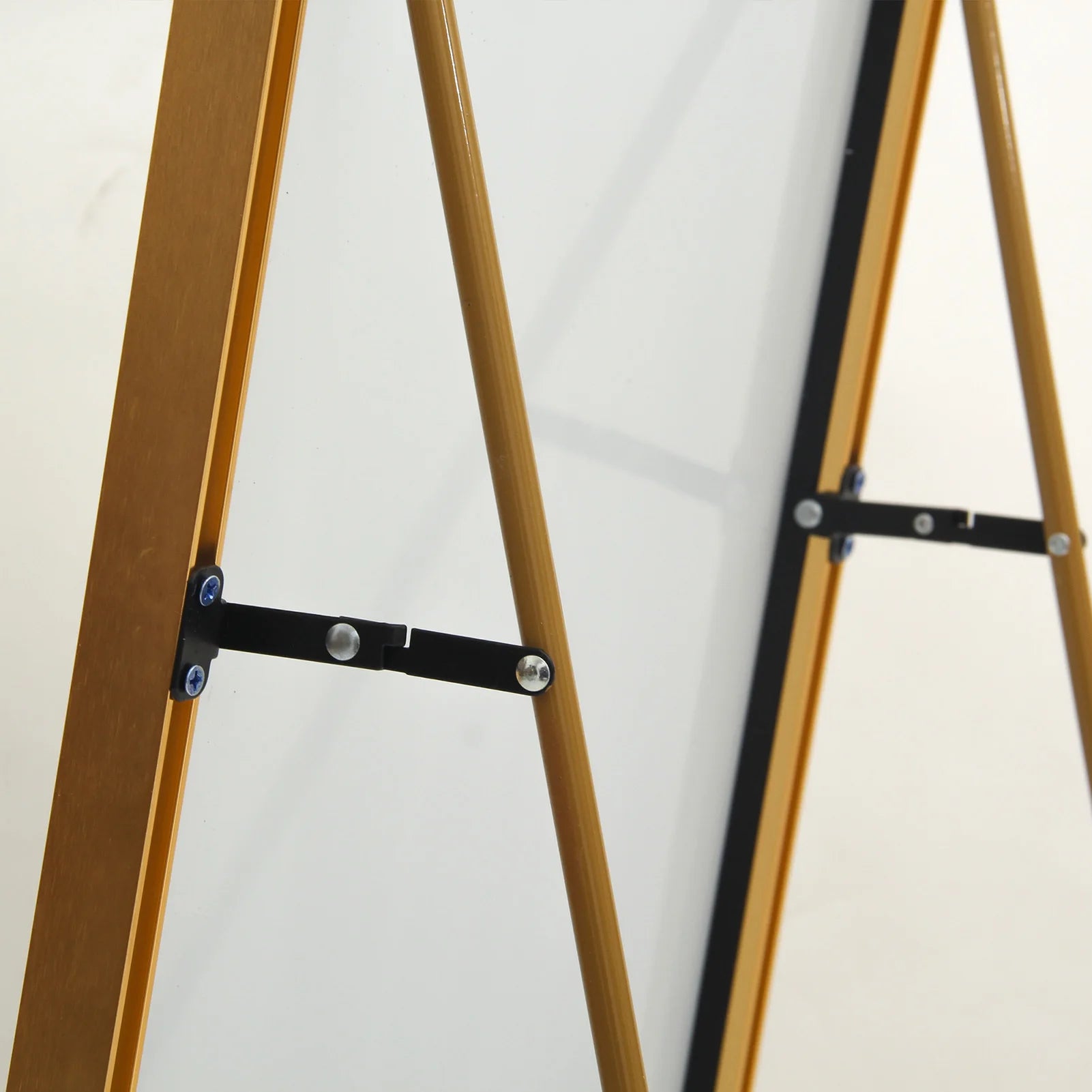 1620x530mm gold full-length mirror,vertical,suspended or wall mounted mirror with bracket,made aluminum alloy rectangular frame - vue 5 sur 6