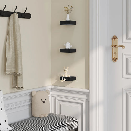 Set of 3 wall shelves for interior decoration and gallery display - vue 3 sur 6
