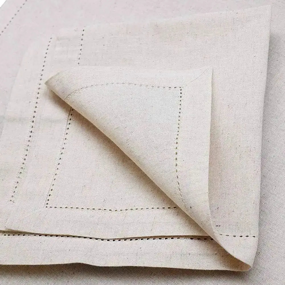 Serviette de table en lin style classique lot - vue 4 sur 7