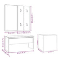 Allway Furniture Set Storage Ottoman Hallway Bench,Mirror cloths, Rack Panels plant Box for Living Room Room Entryway