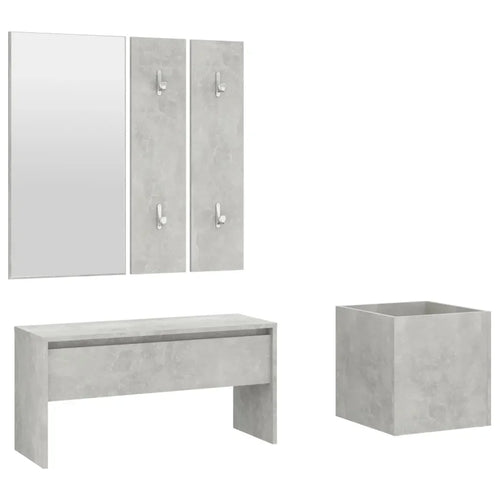 Allway Furniture Set Storage Ottoman Hallway Bench,Mirror cloths, Rack Panels plant Box for Living Room Room Entryway - vue 12 sur 12