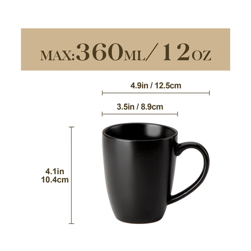 ensemble tasses cafe gres style minimaliste 35cl