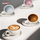 Tasse latte ceramique avec soucoupe style minimal 270ml