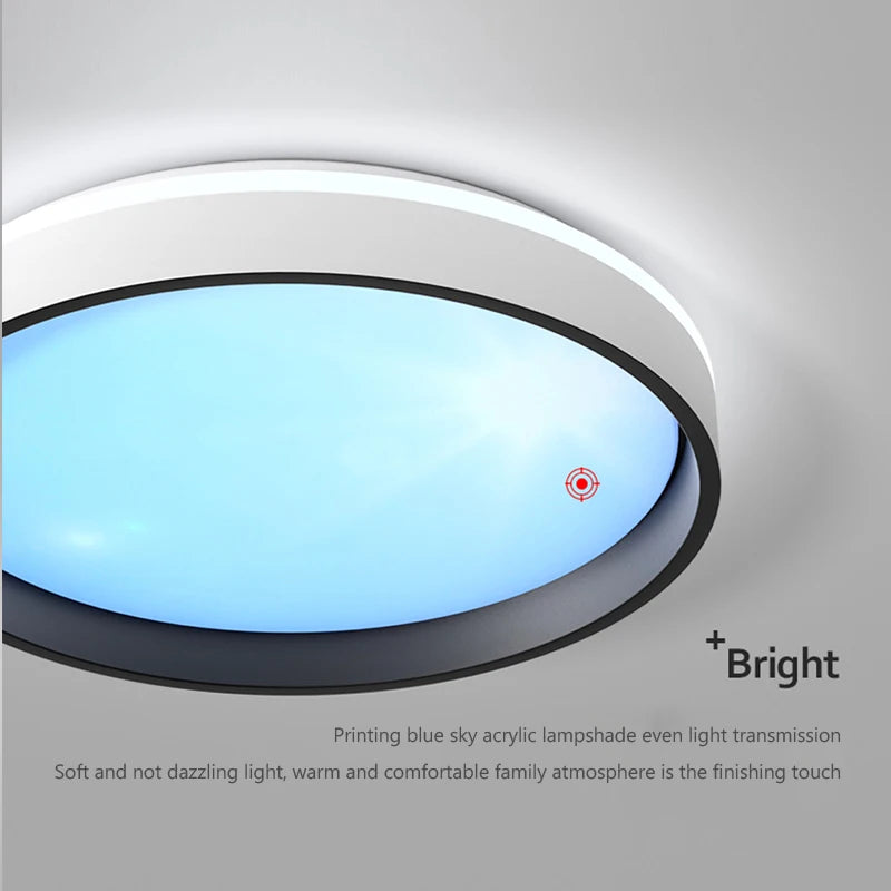 plafonnier led intelligent avec télécommande et luminosité réglable - vue 6 sur 8