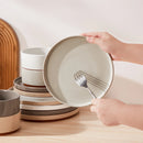 service de table porcelaine relief design moderne élégant