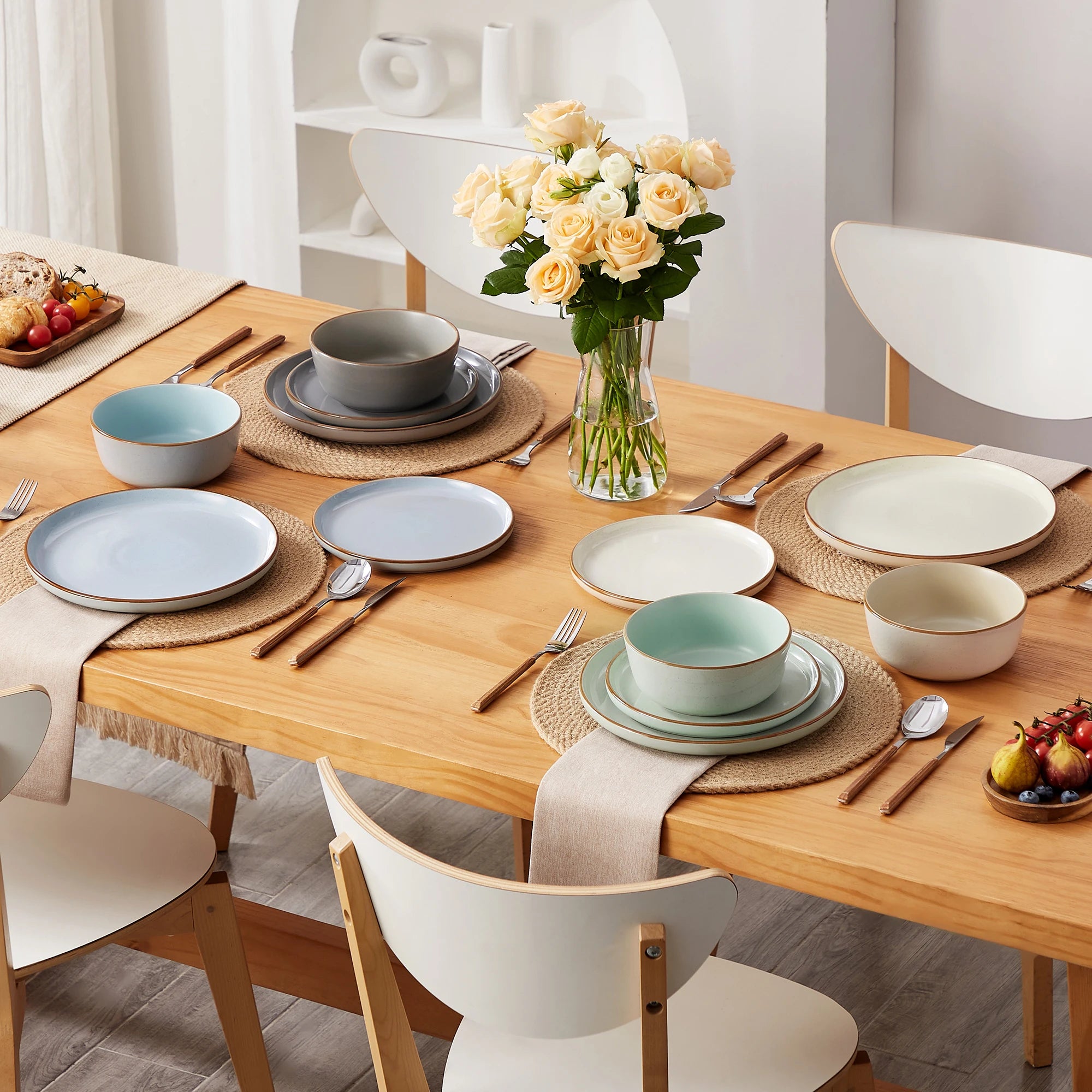 service de table gres assiettes bol style moderne - vue 5 sur 6