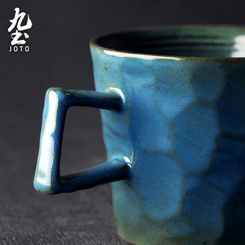 Tasse cafe ceramique artisanale style vintage rustique - vue 6 sur 7