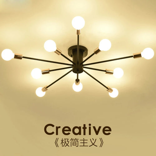 Modern industrial LED ceiling light nordic minimalist - vue 2 sur 14