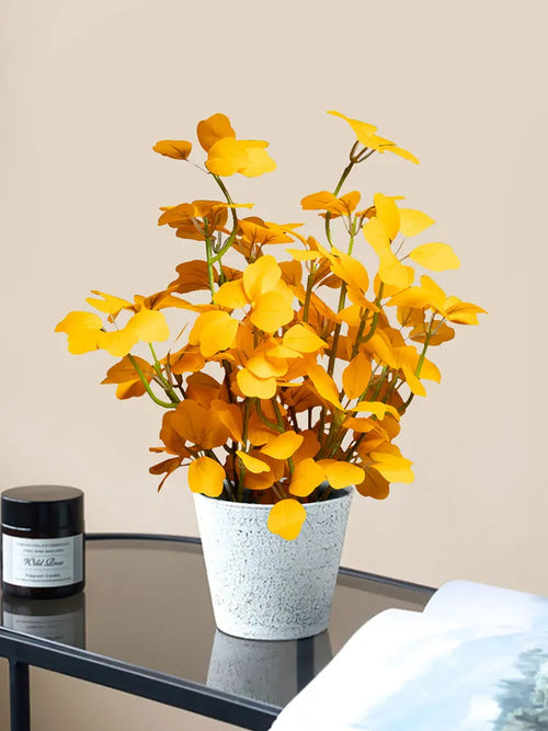plantes artificielles schefflera trèfle et eucalyptus pour décoration maison
