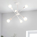 Plafonnier LED En Métal blanc à branches 6 lampes