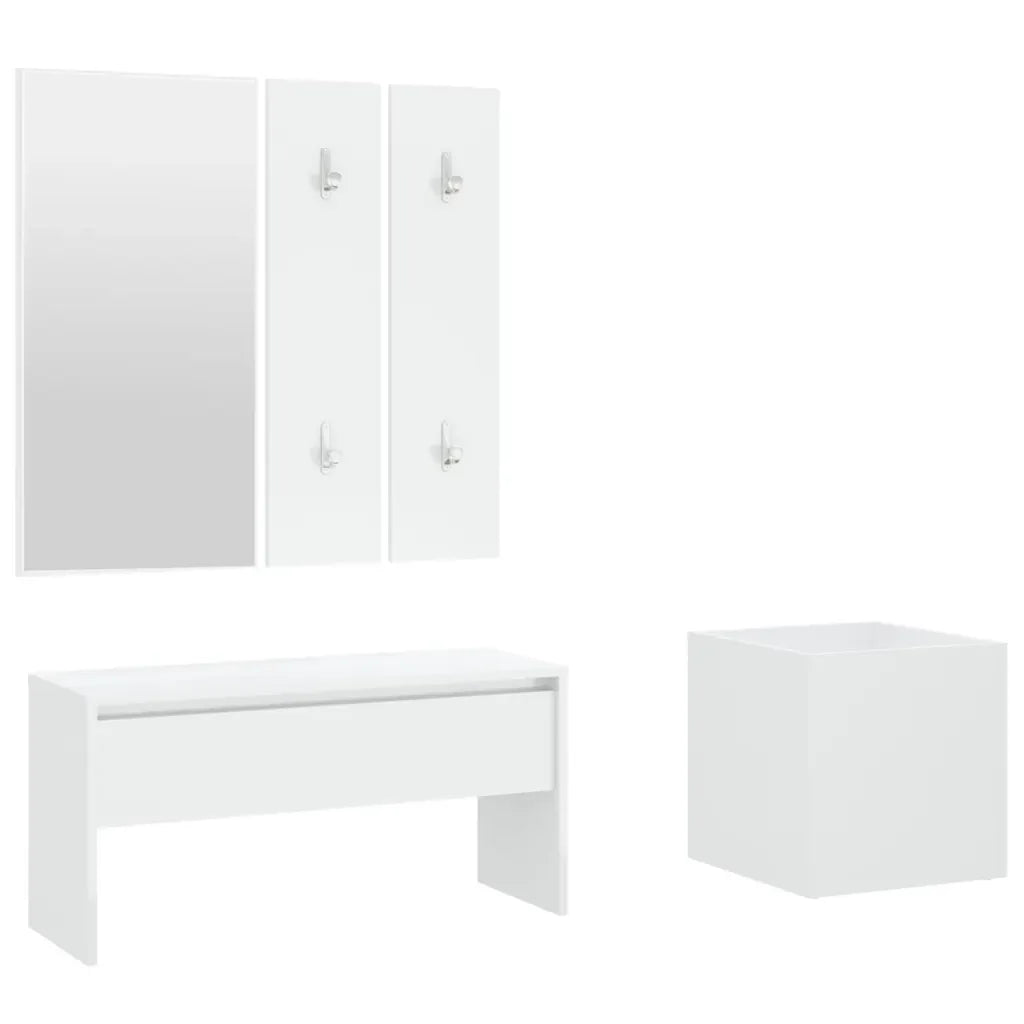 Allway Furniture Set Storage Ottoman Hallway Bench,Mirror cloths, Rack Panels plant Box for Living Room Room Entryway