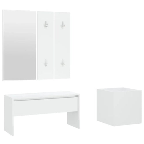 Allway Furniture Set Storage Ottoman Hallway Bench,Mirror cloths, Rack Panels plant Box for Living Room Room Entryway