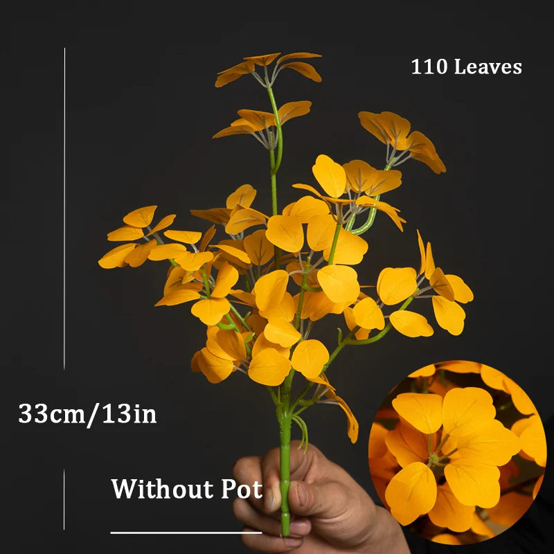 plantes artificielles schefflera trèfle et eucalyptus pour décoration maison - vue 9 sur 10
