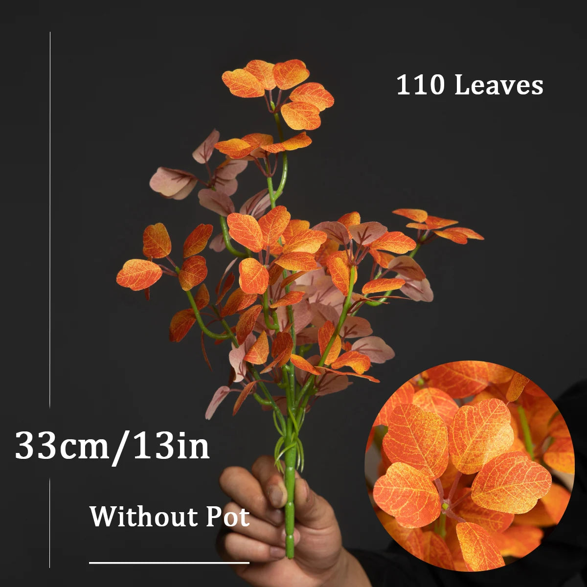 plantes artificielles schefflera trèfle et eucalyptus pour décoration maison - vue 8 sur 10