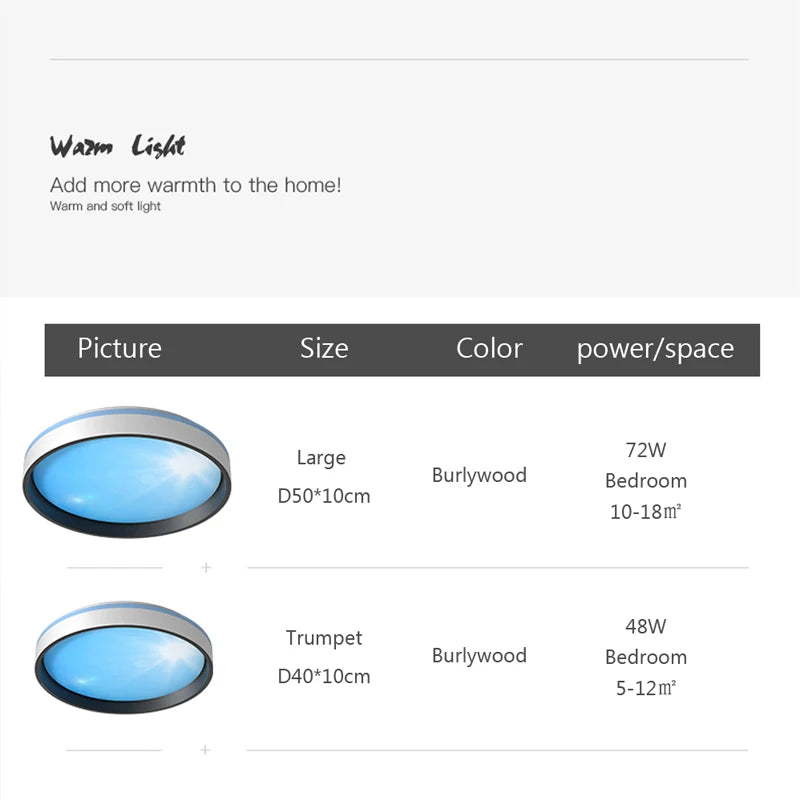 plafonnier led intelligent avec télécommande et luminosité réglable - vue 4 sur 8