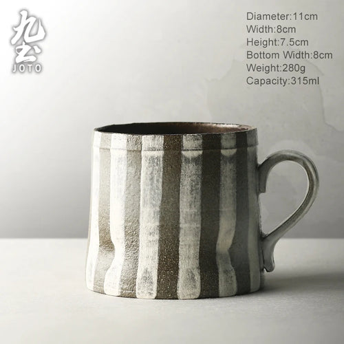 Mug en céramique style rustique vintage ergonomique joto