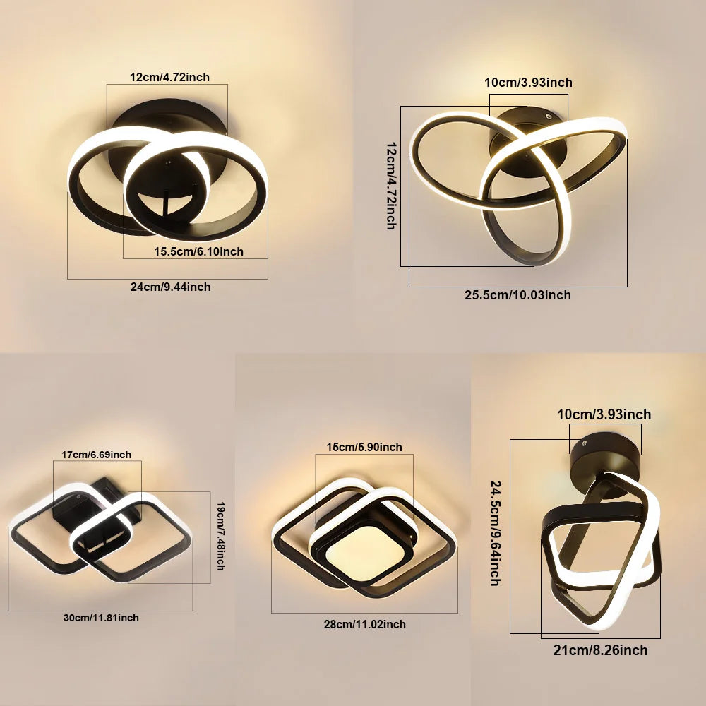 lustre led style moderne pour éclairage intérieur maison - vue 4 sur 19