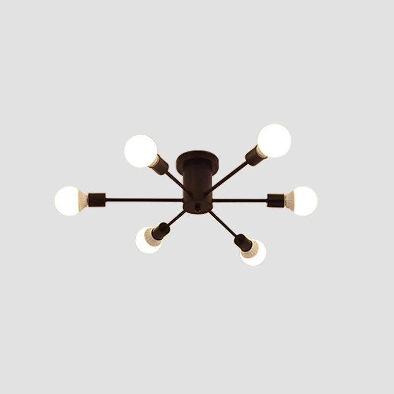 Modern industrial LED ceiling light nordic minimalist - vue 14 sur 14