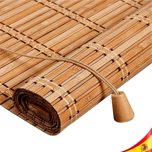 Store vénitien bambou pour fenêtre porte salon terrasse