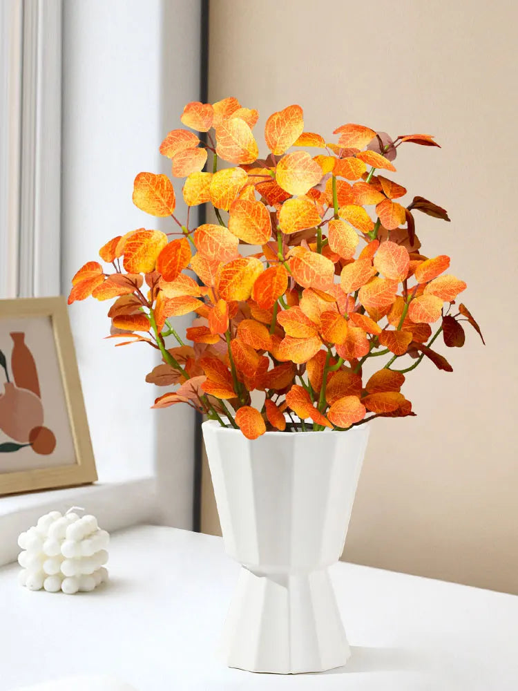 plantes artificielles schefflera trèfle et eucalyptus pour décoration maison - vue 4 sur 10