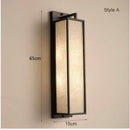 applique murale simple style chinois avec couverture en lin