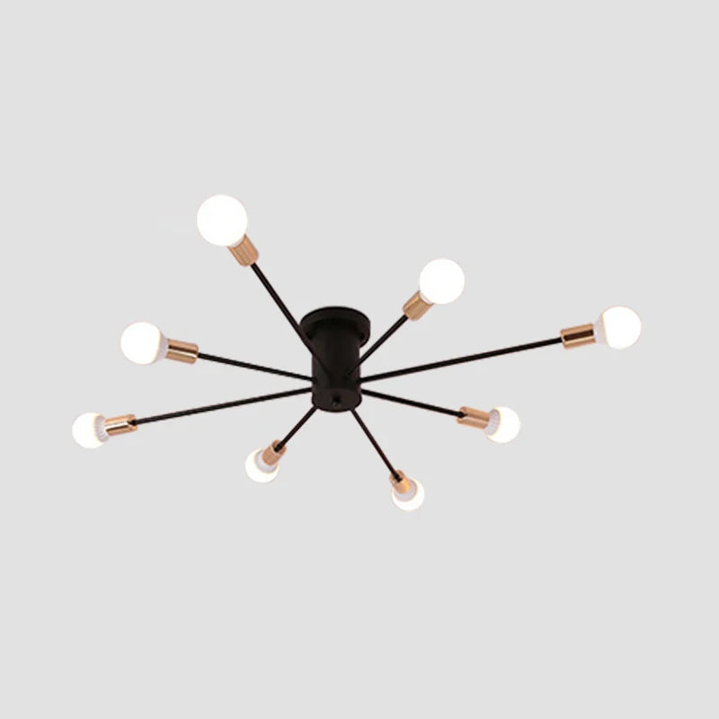 Modern industrial LED ceiling light nordic minimalist - vue 11 sur 14