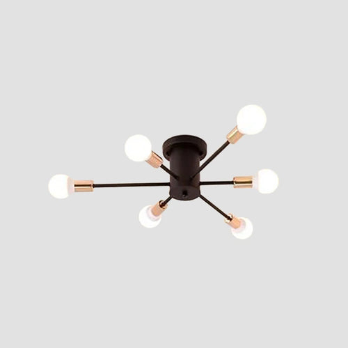 Modern industrial LED ceiling light nordic minimalist - vue 13 sur 14