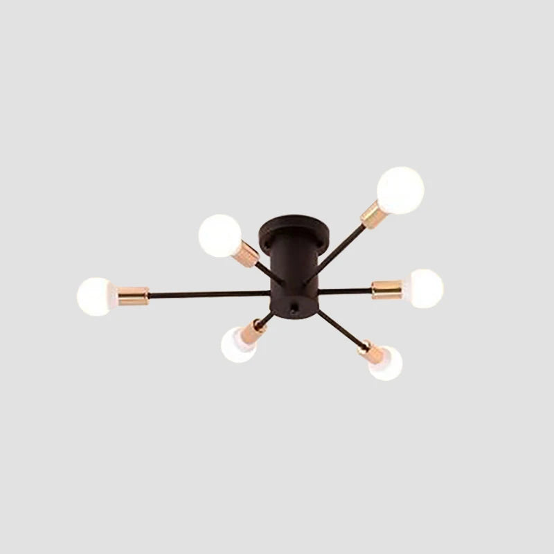 Modern industrial LED ceiling light nordic minimalist - vue 12 sur 14