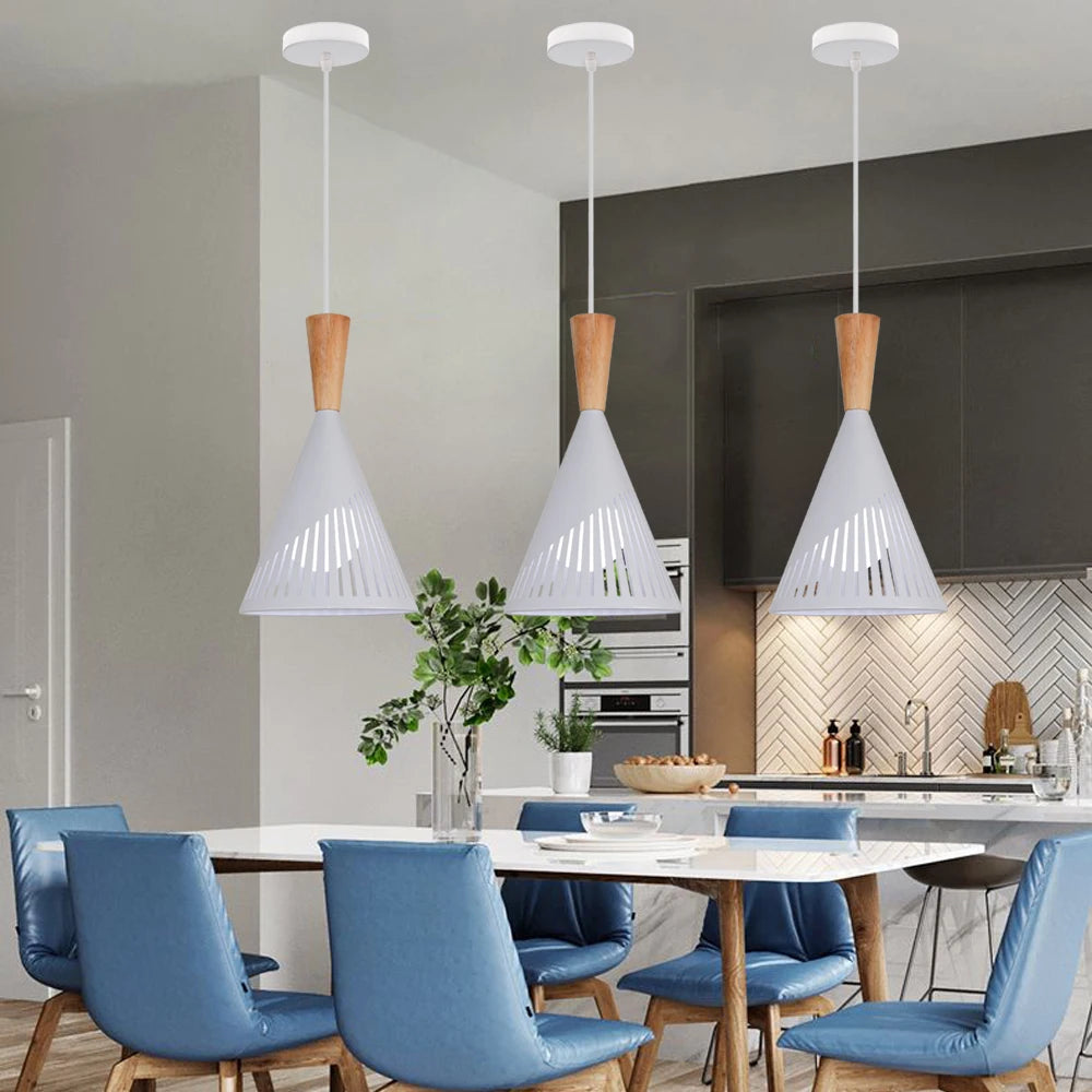 suspension design nordique moderne abat-jour industriel rétro décoratif - vue 5 sur 9