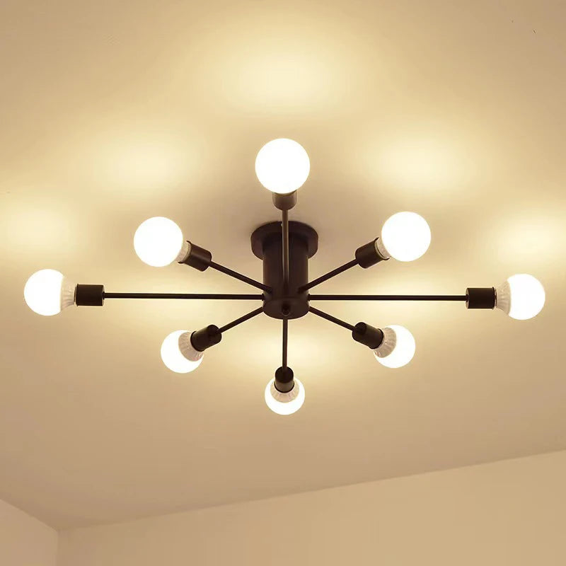 Modern industrial LED ceiling light nordic minimalist - vue 5 sur 14