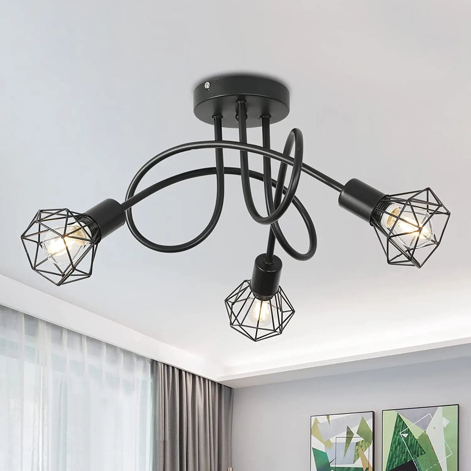 plafonnier led réglable angle led décoratif cuisine maison - vue 3 sur 8