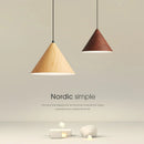 lustre nordique créatif grain de bois simple moderne vintage