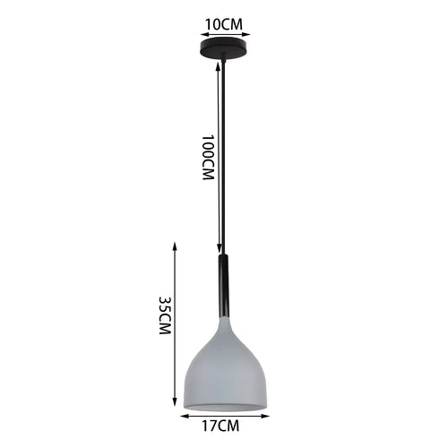 suspension industrielle loft style nordique en fer - vue 15 sur 20