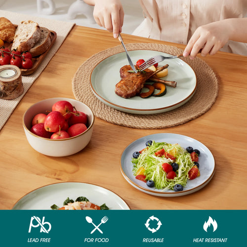 Service de table gres email brillant 12 pieces