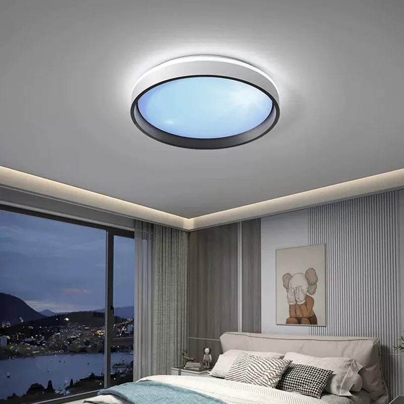 plafonnier led intelligent avec télécommande et luminosité réglable - vue 3 sur 8