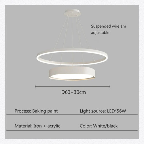 lustre moderne à led créatif pour décoration intérieure