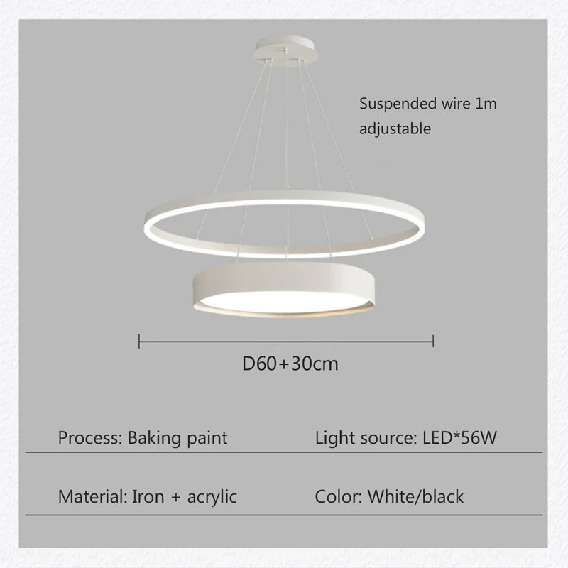 lustre moderne à led créatif pour décoration intérieure - vue 5 sur 8