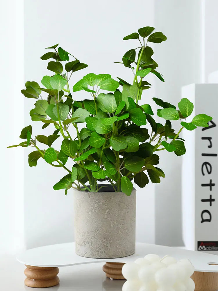 plantes artificielles schefflera trèfle et eucalyptus pour décoration maison - vue 6 sur 10