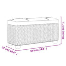 2PCS Storage Benches with cuship for Living Room Room Entryway Storage Ottoman for Blankets, Storage Toys rtan Woven