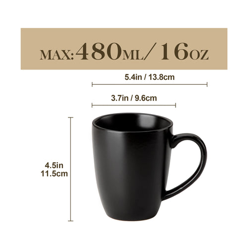 set tasses café grès motif moderne grande capacité