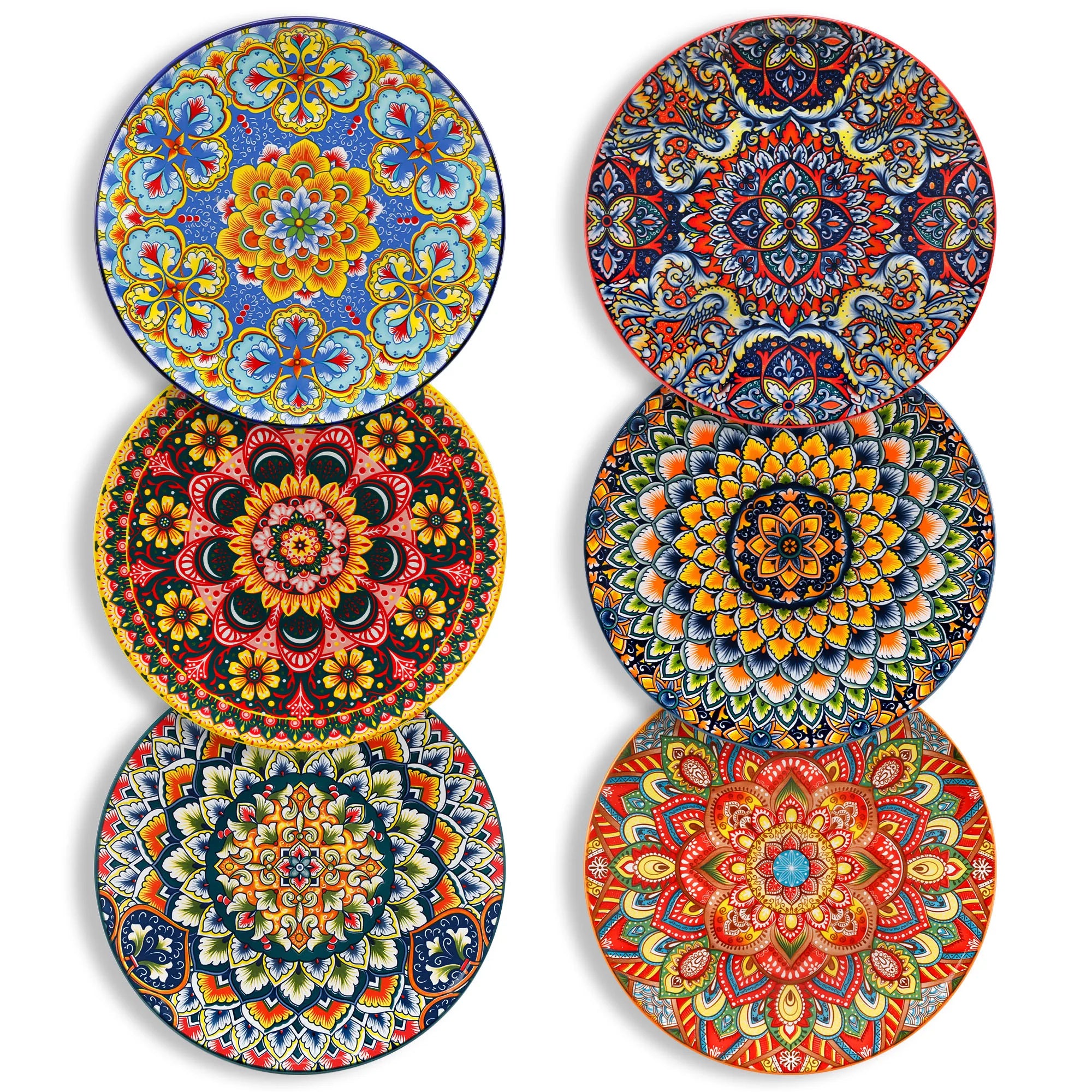 Service de table ceramique floral style boheme 24 pieces