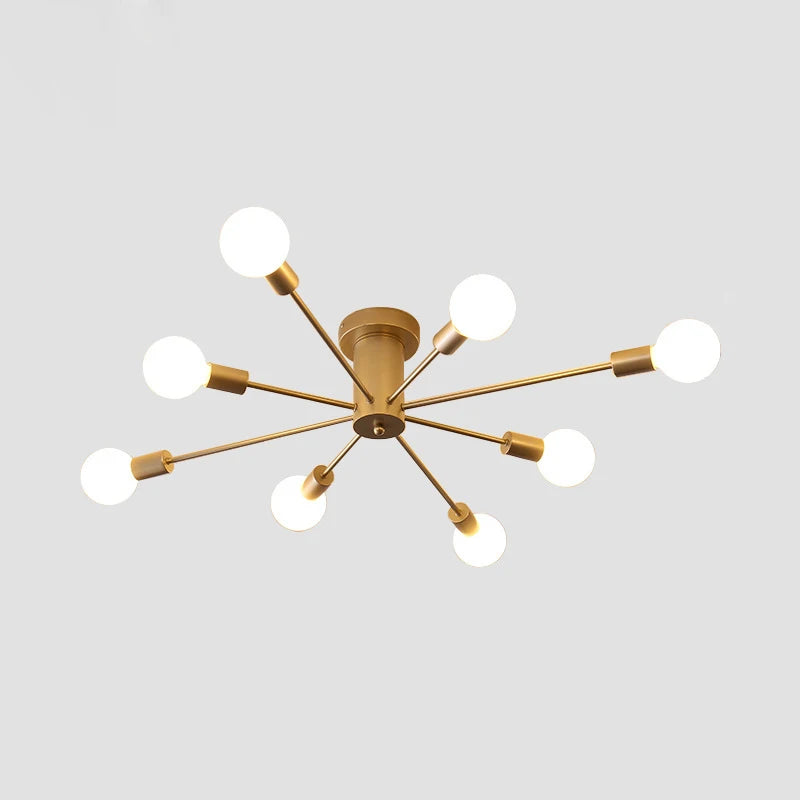 Modern industrial LED ceiling light nordic minimalist - vue 13 sur 14