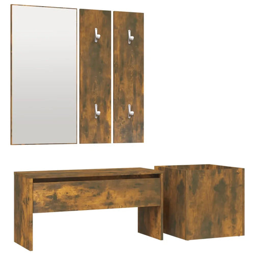 Allway Furniture Set Storage Ottoman Hallway Bench,Mirror cloths, Rack Panels plant Box for Living Room Room Entryway - vue 9 sur 12