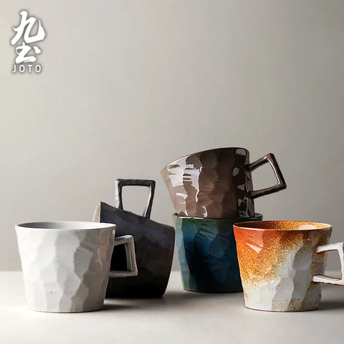 Tasse cafe ceramique artisanale style vintage rustique