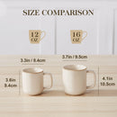 set tasses café grès motif moderne grande capacité