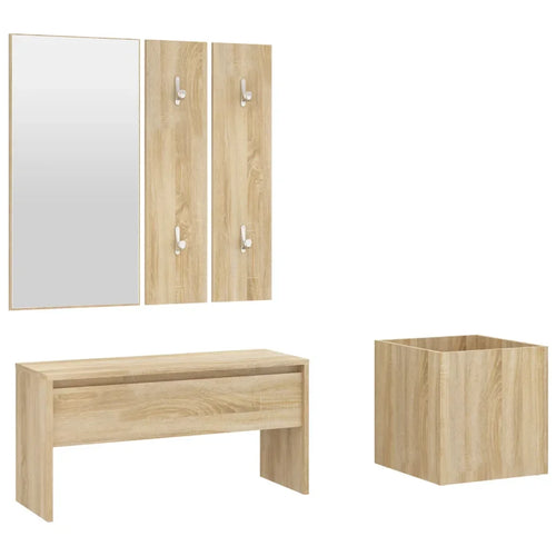Allway Furniture Set Storage Ottoman Hallway Bench,Mirror cloths, Rack Panels plant Box for Living Room Room Entryway - vue 11 sur 12